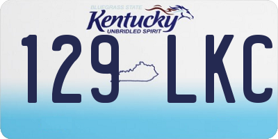 KY license plate 129LKC