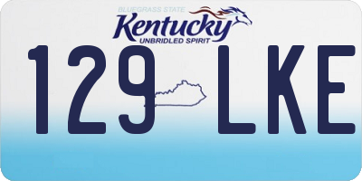 KY license plate 129LKE