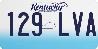 KY license plate 129LVA