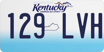 KY license plate 129LVH