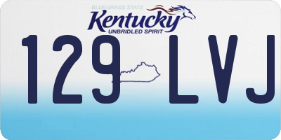 KY license plate 129LVJ