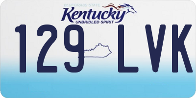 KY license plate 129LVK