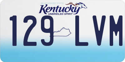 KY license plate 129LVM