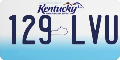 KY license plate 129LVU