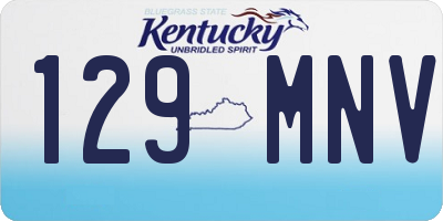 KY license plate 129MNV
