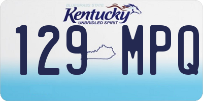KY license plate 129MPQ