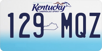 KY license plate 129MQZ