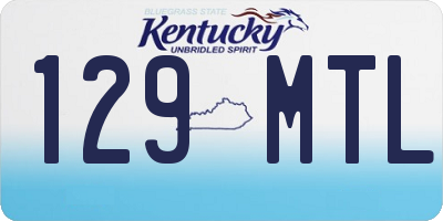 KY license plate 129MTL