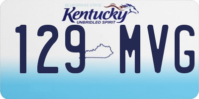 KY license plate 129MVG