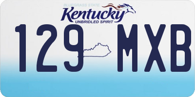 KY license plate 129MXB