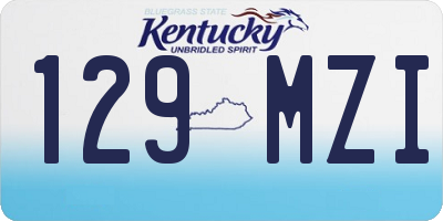 KY license plate 129MZI