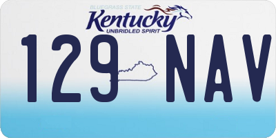 KY license plate 129NAV