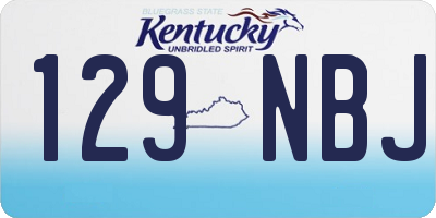 KY license plate 129NBJ