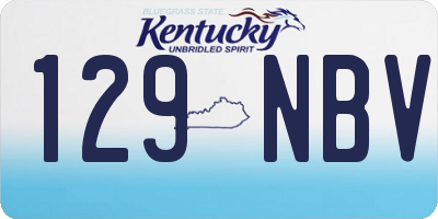 KY license plate 129NBV