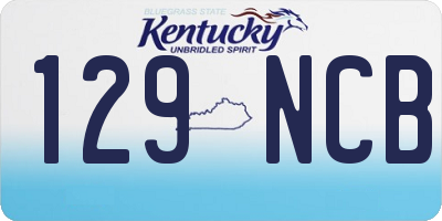 KY license plate 129NCB