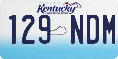 KY license plate 129NDM