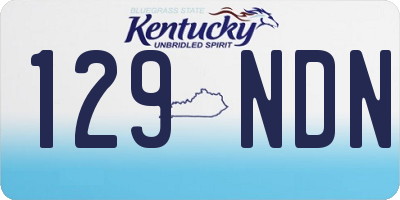 KY license plate 129NDN