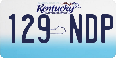 KY license plate 129NDP
