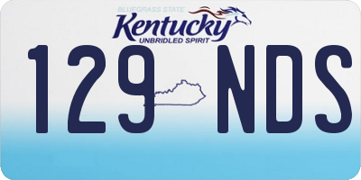KY license plate 129NDS
