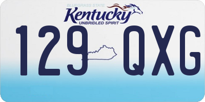 KY license plate 129QXG