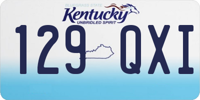KY license plate 129QXI