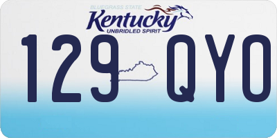 KY license plate 129QYO
