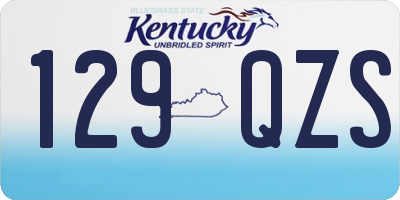 KY license plate 129QZS