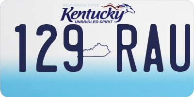 KY license plate 129RAU