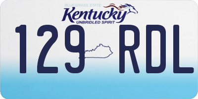 KY license plate 129RDL