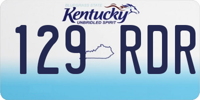 KY license plate 129RDR