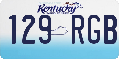KY license plate 129RGB