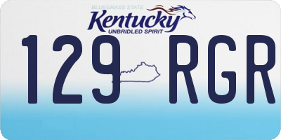 KY license plate 129RGR