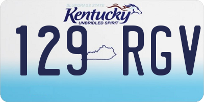 KY license plate 129RGV