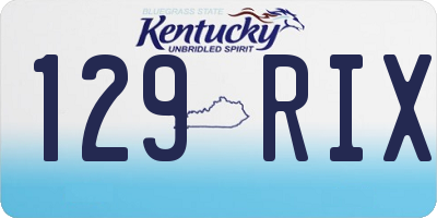 KY license plate 129RIX