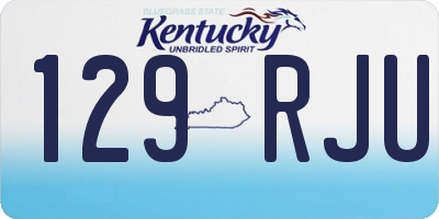 KY license plate 129RJU