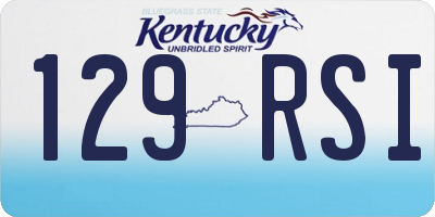 KY license plate 129RSI