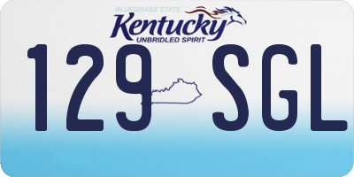 KY license plate 129SGL