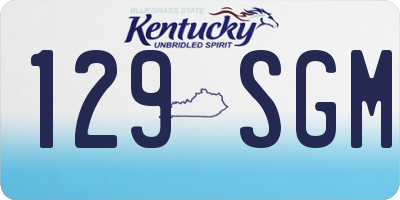 KY license plate 129SGM