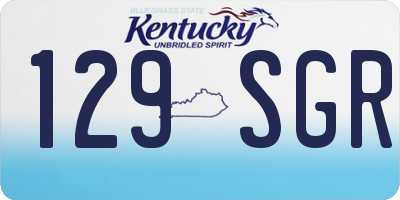 KY license plate 129SGR