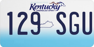 KY license plate 129SGU