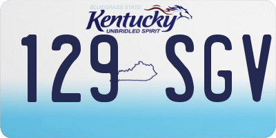KY license plate 129SGV
