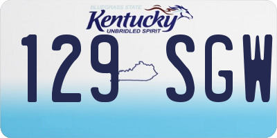 KY license plate 129SGW