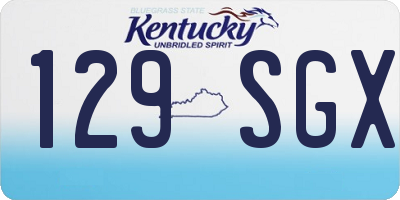KY license plate 129SGX
