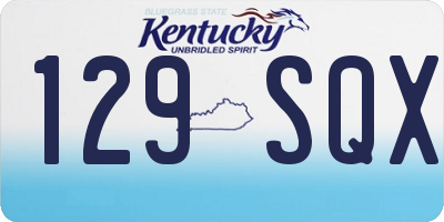 KY license plate 129SQX