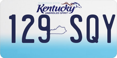 KY license plate 129SQY