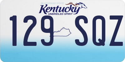 KY license plate 129SQZ