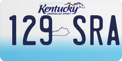 KY license plate 129SRA