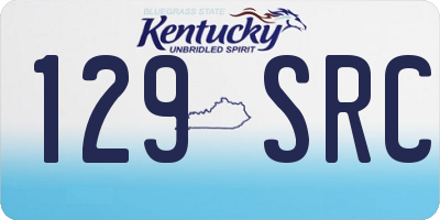 KY license plate 129SRC