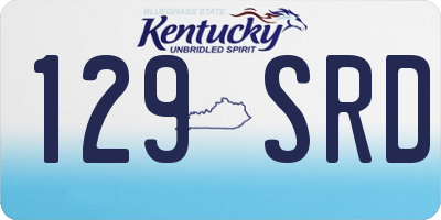 KY license plate 129SRD