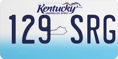 KY license plate 129SRG